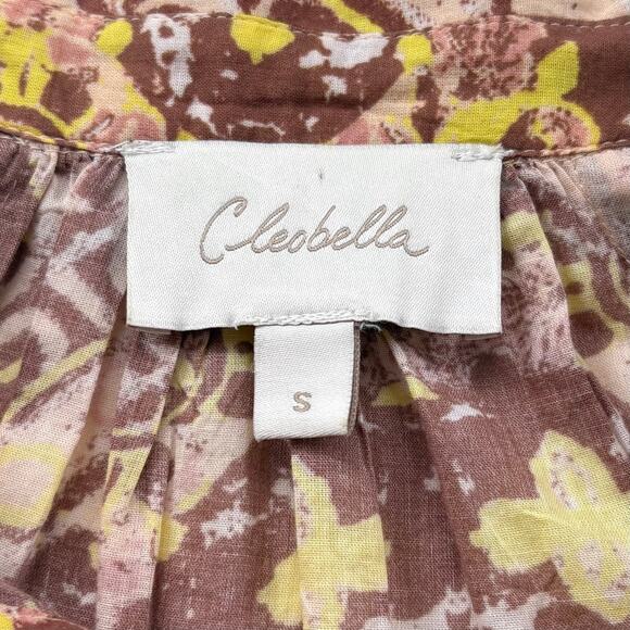 Cleobella Gina Blouse Geo Print Size Small Boho Organic Cotton Statement Casual - Picture 7 of 12
